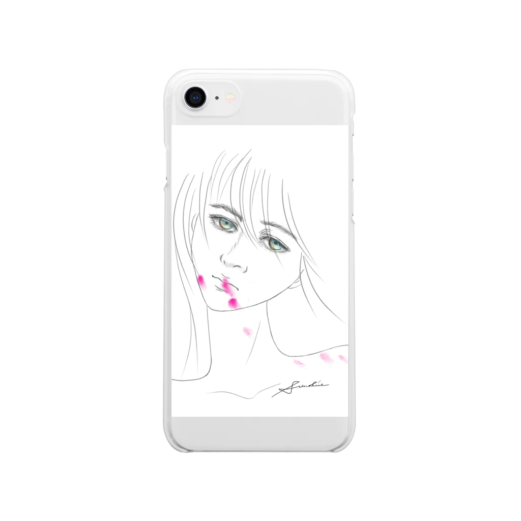 Sunshine_*のLipstick_blood Soft Clear Smartphone Case