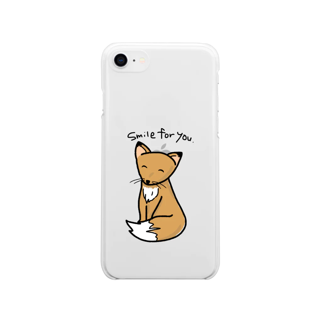 WildflowerのSmile Fox Soft Clear Smartphone Case