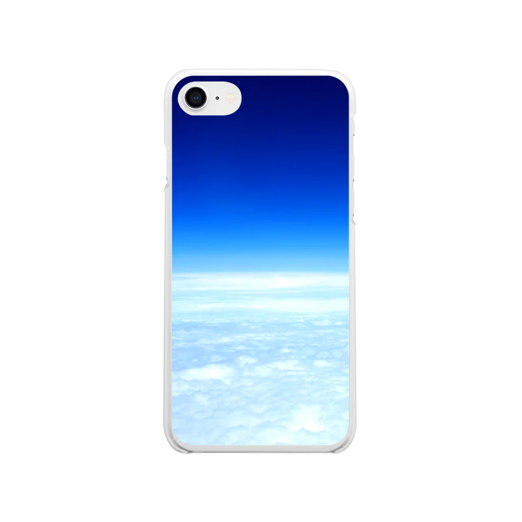 YASAKASAKUの雲の上の空のスマホケース☁ Soft Clear Smartphone Case