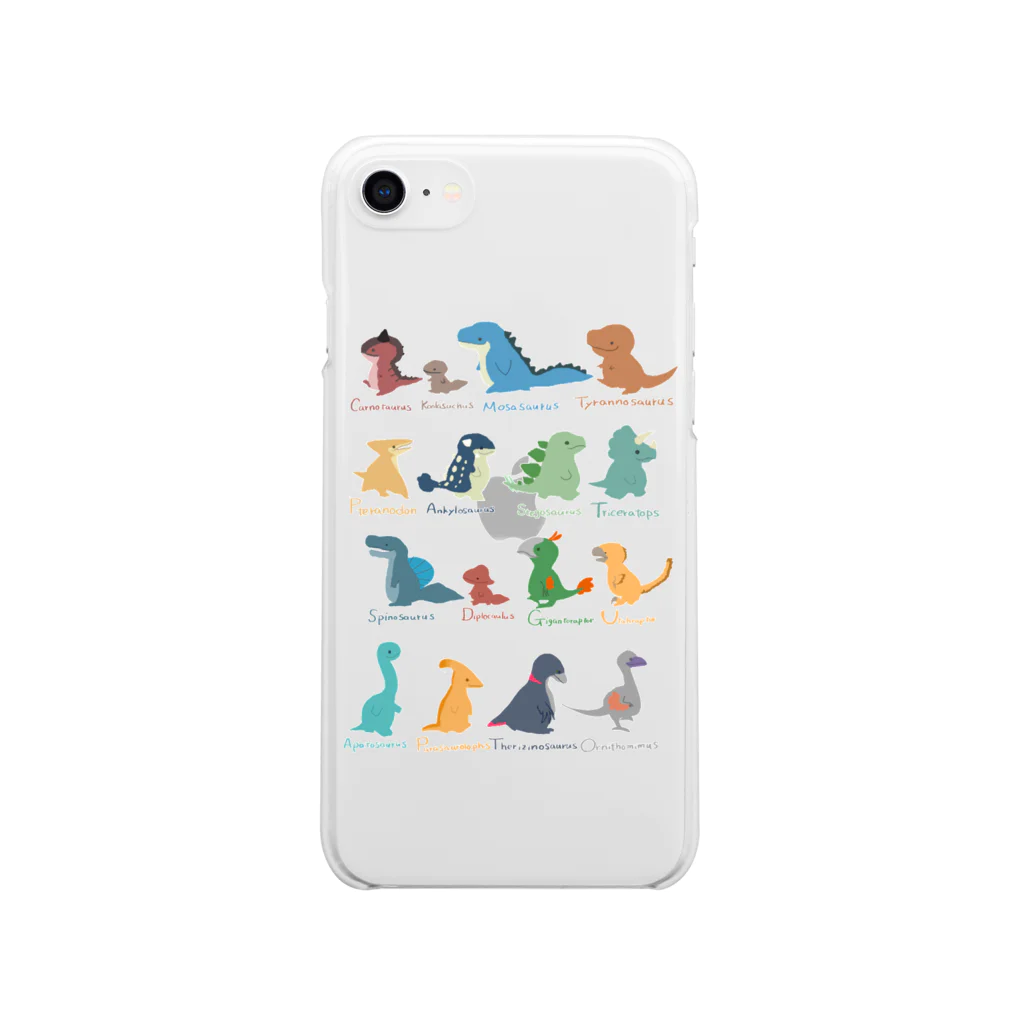 Caruno to KulaのCaruno to Kula てくてくダイナソー Soft Clear Smartphone Case