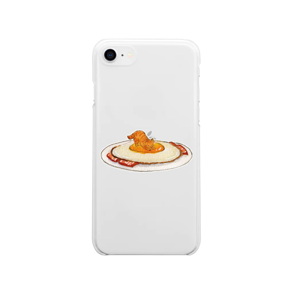 kongaricalicoのねことたまご - Sunny side up Soft Clear Smartphone Case