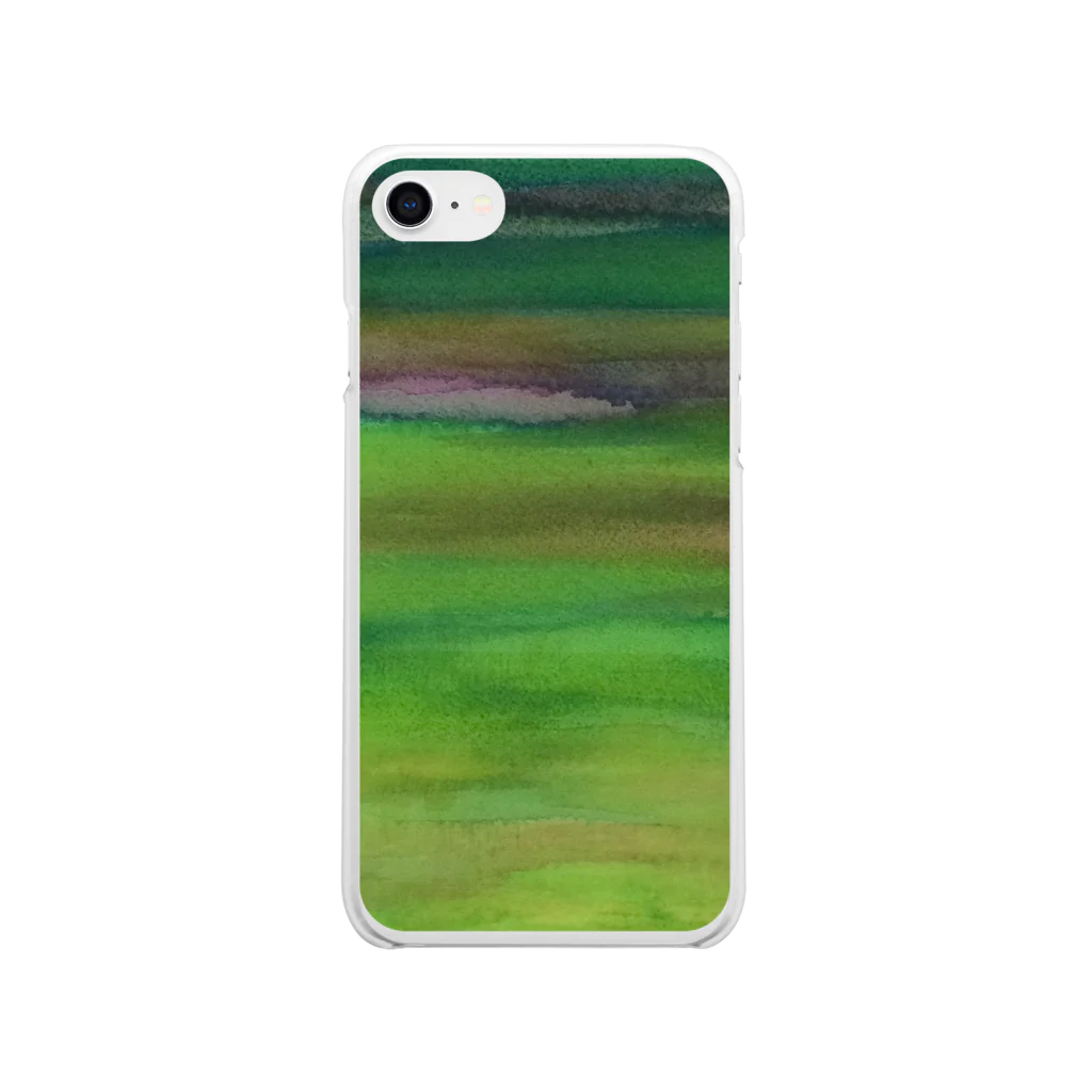 bluebluebeeのgreen ☆ color formed 5 Soft Clear Smartphone Case