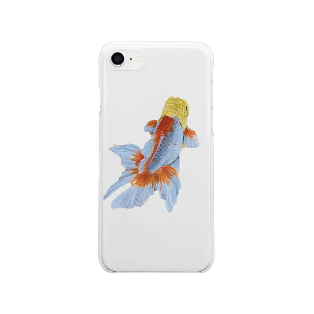 金魚と犬グッズのオランダ白 Soft Clear Smartphone Case