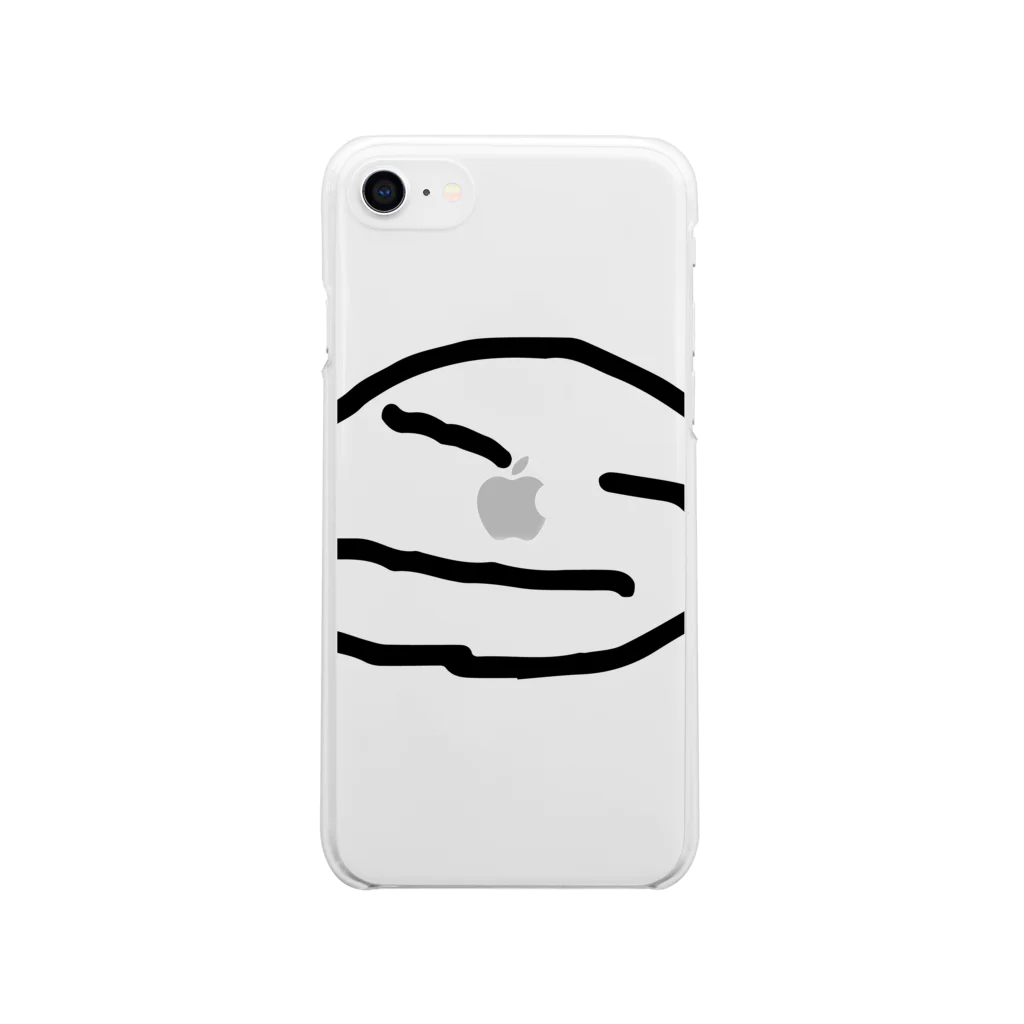 onomeacutetroのonmtr-face phone case (blk) ソフトクリアスマホケース