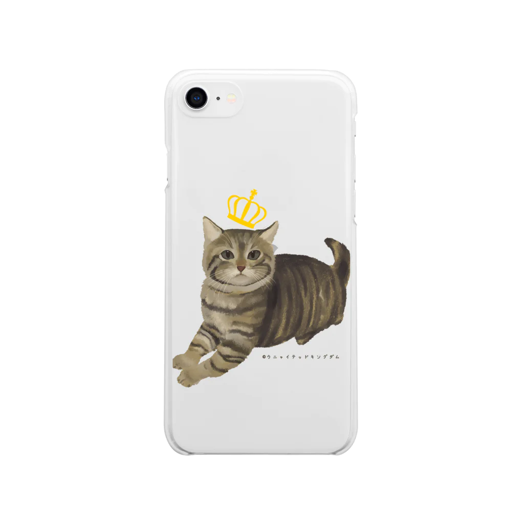 猫の王国ミュージアムショップのきんぐだむ Soft Clear Smartphone Case