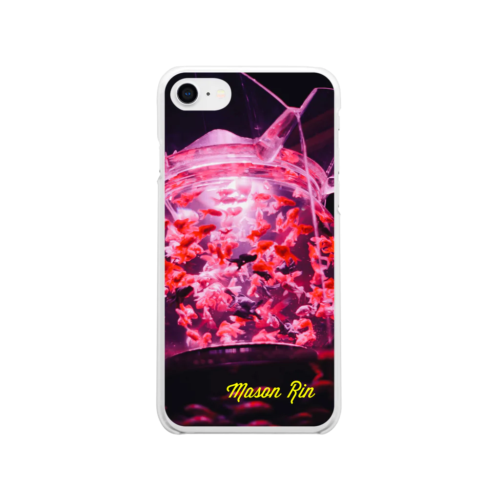 Smile ringsのGold fish full graphic  for Mason Rin Soft Clear Smartphone Case