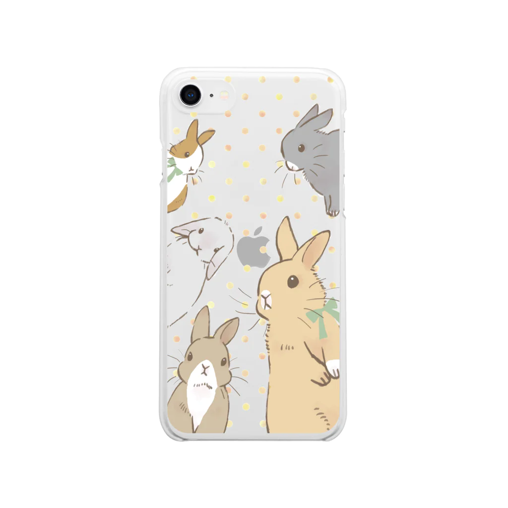 MAHiNAのうさぎさんがみてる Soft Clear Smartphone Case