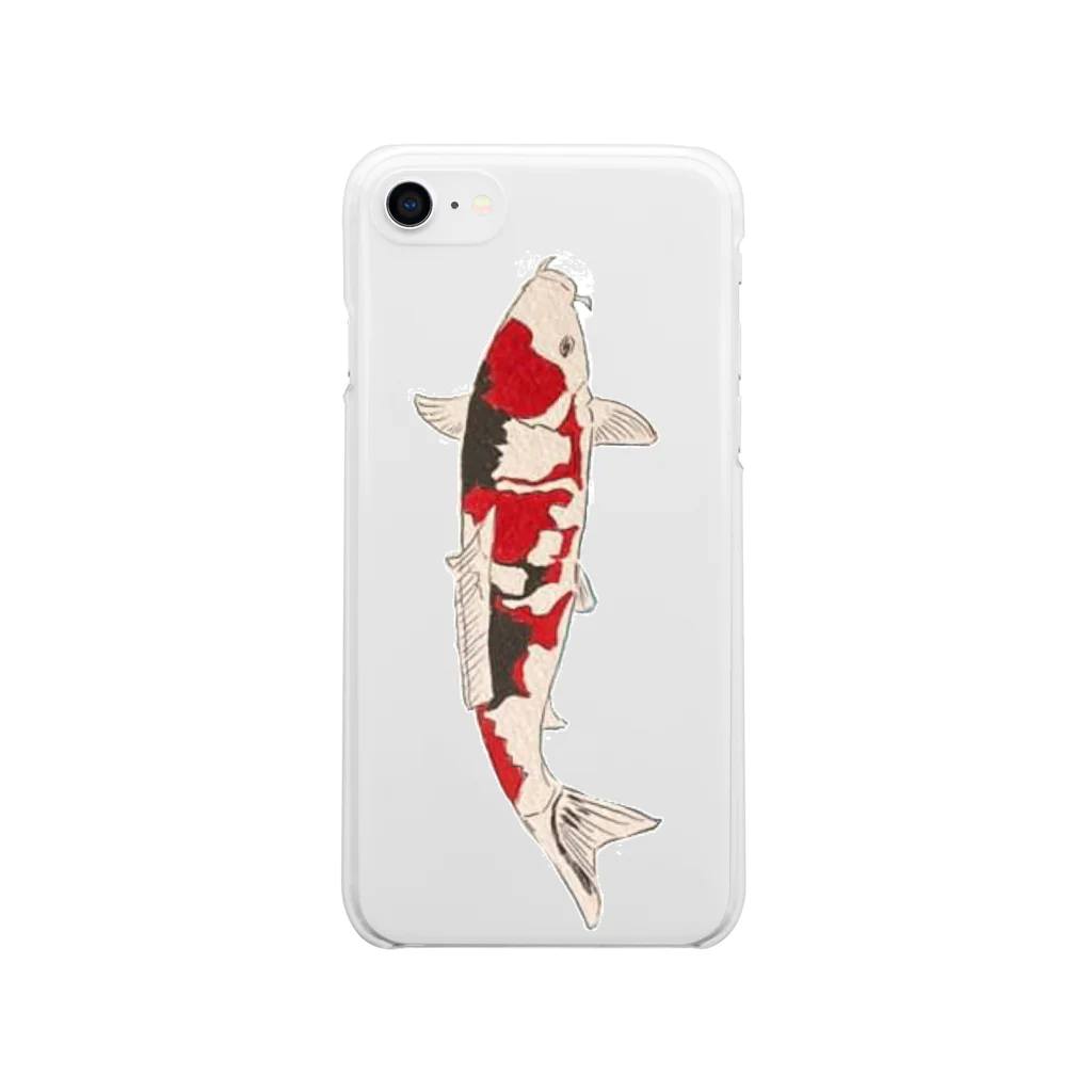 Coshi-Mild-Wildの錦鯉_登り三色 Soft Clear Smartphone Case