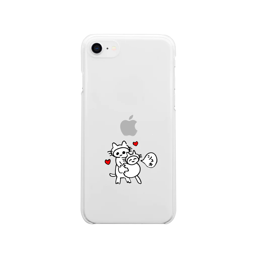 着ぐるみねこの着ぐるみねこ Soft Clear Smartphone Case