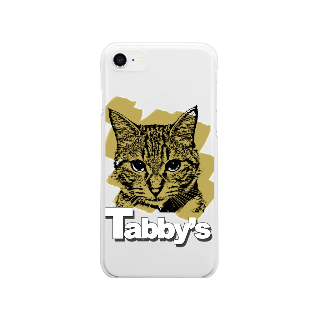 Hard luck & EdenのTabby's ロゴ有り Soft Clear Smartphone Case