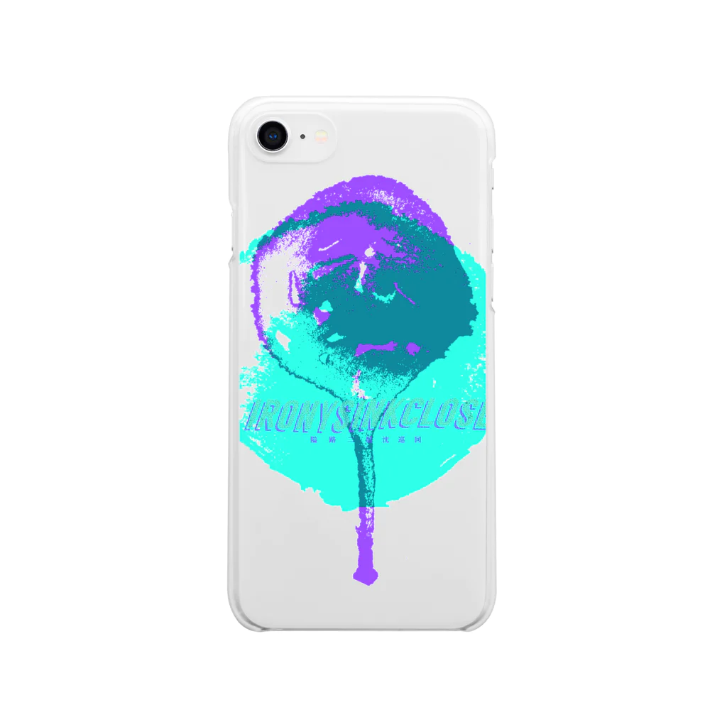 スイミントの［purple］IRONY Soft Clear Smartphone Case