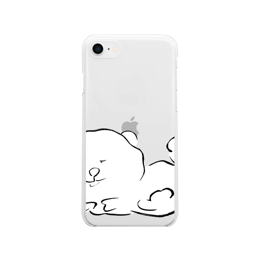 温泉藝術研究所 公式ショップのシワンコちゃん Soft Clear Smartphone Case