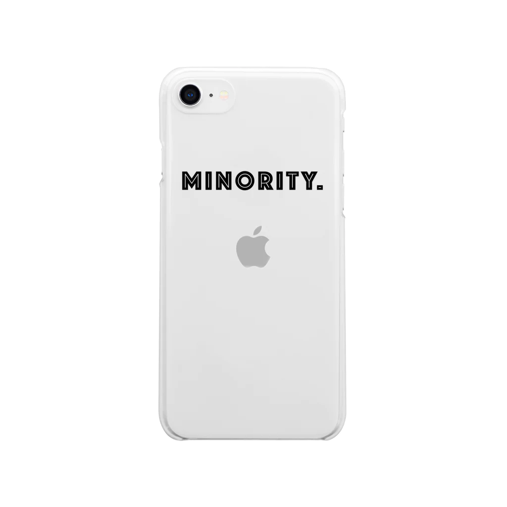 mincora.のMINORITY.　- black ver. 01 - Soft Clear Smartphone Case