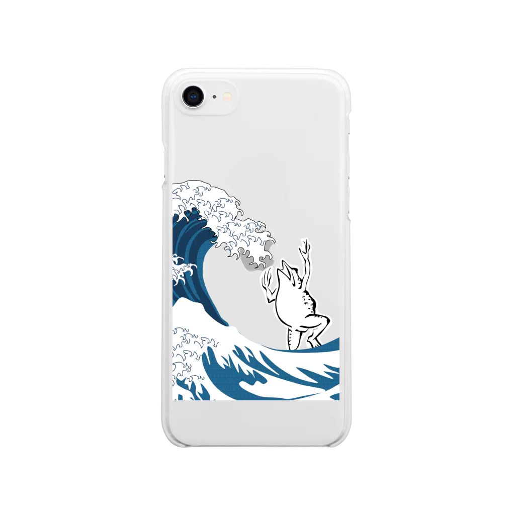 INIの鳥獣戯画×富嶽三十六景 Soft Clear Smartphone Case