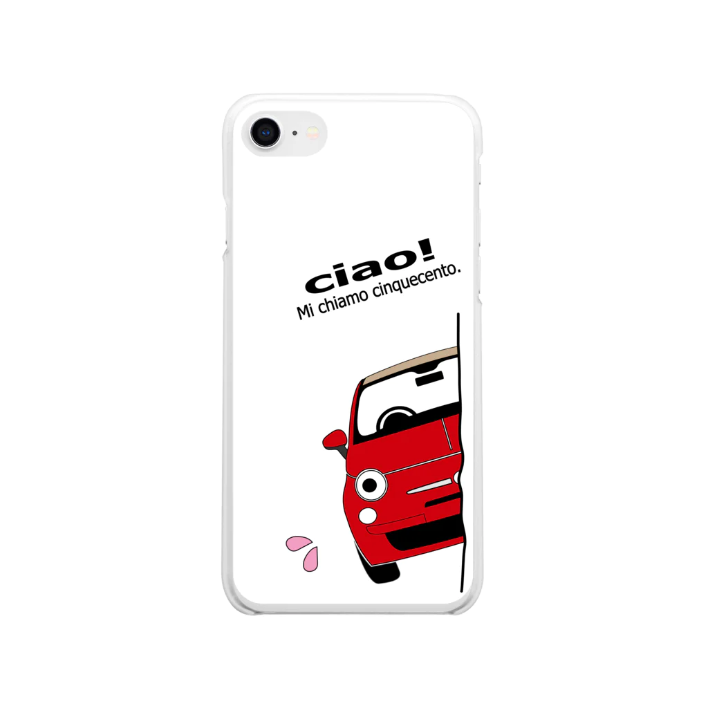 ニキトウホンポのひょっこりちん　ロッソ-C　iphoneSE Soft Clear Smartphone Case