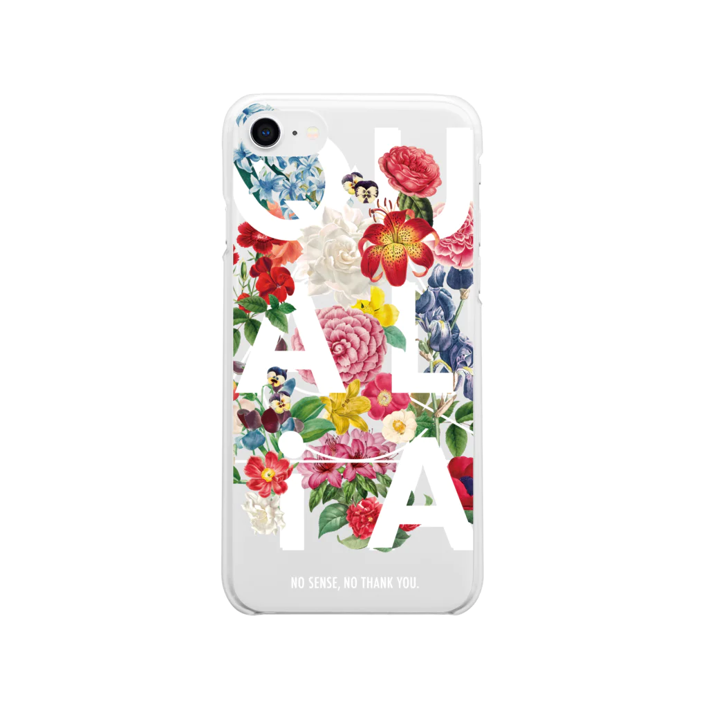 QUALiAのALWAYS FLOWERS iN YOUR HEART Soft Clear Smartphone Case