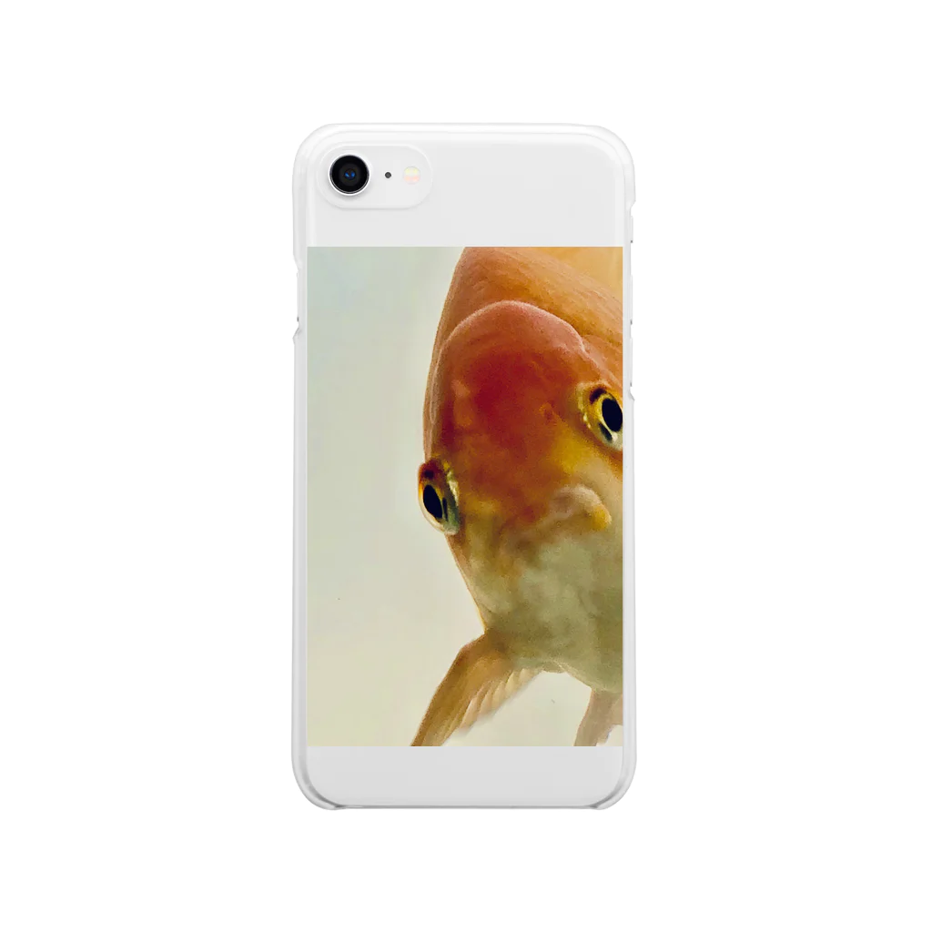 アヒル屋のちょいオコ金魚くん Soft Clear Smartphone Case