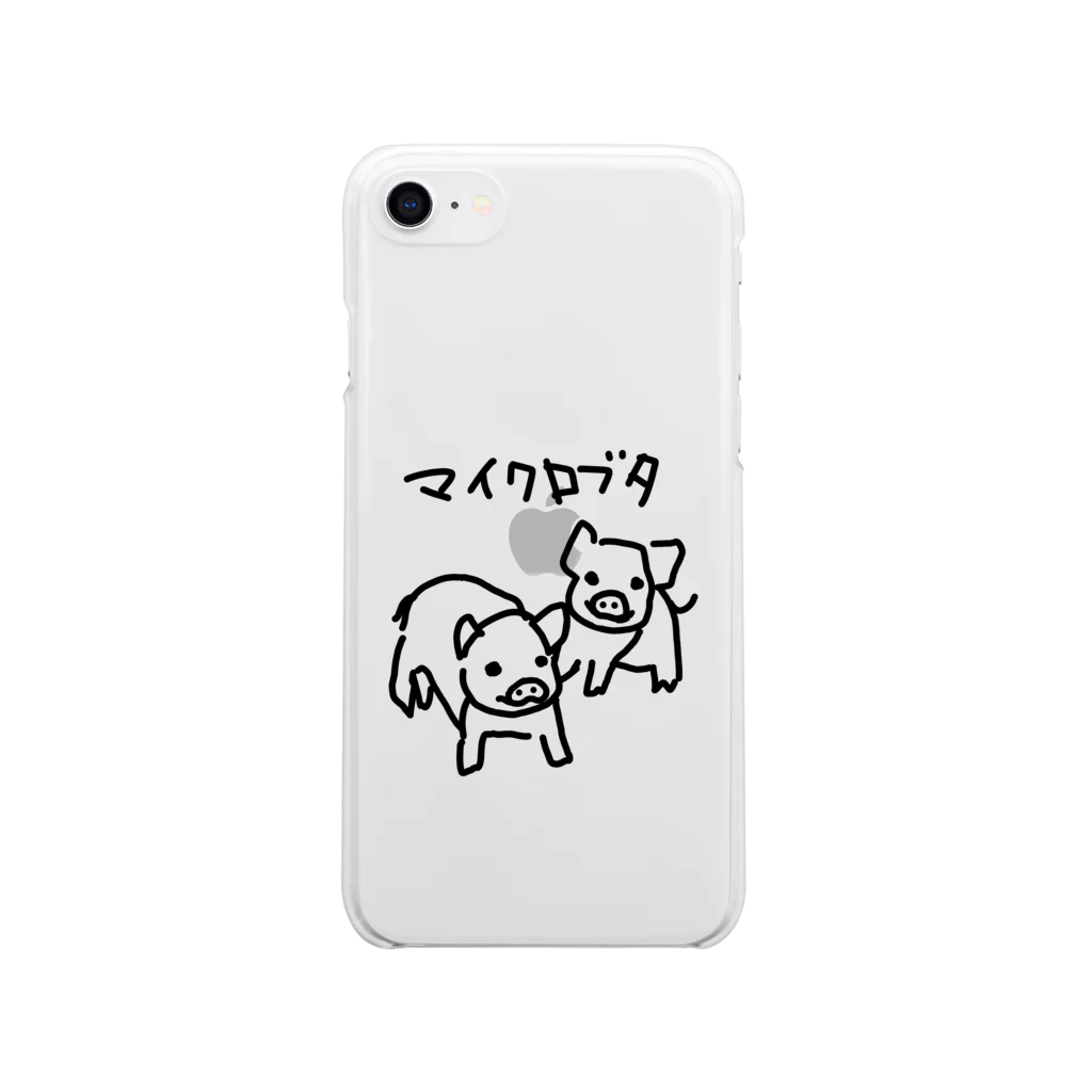 いきものや　のの（別館）のマイクロブタ Soft Clear Smartphone Case