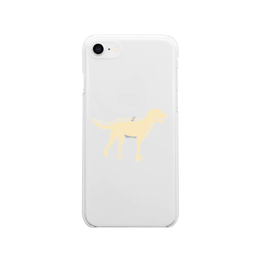 私のラブラドールのWhite Labrador  Soft Clear Smartphone Case