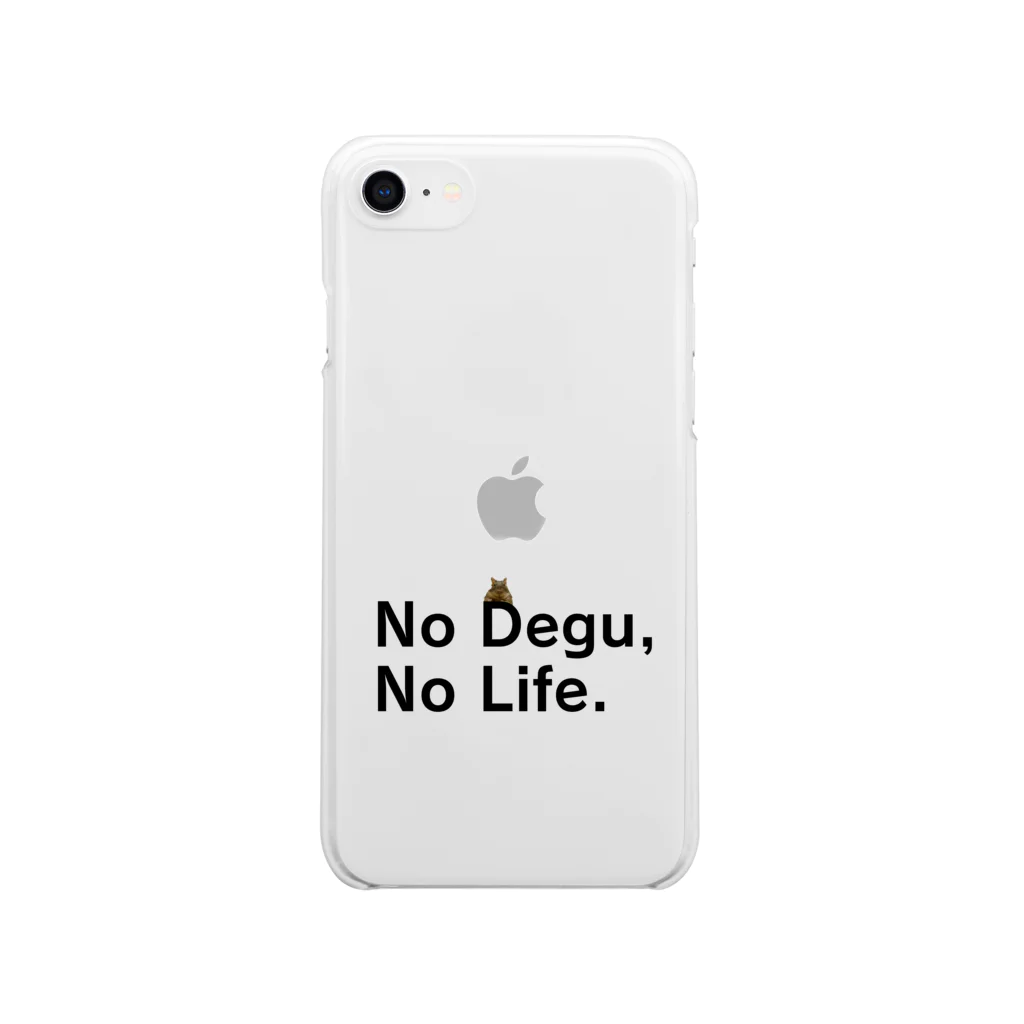 コムタン事務所の【初代】No Degu,No Life. Soft Clear Smartphone Case