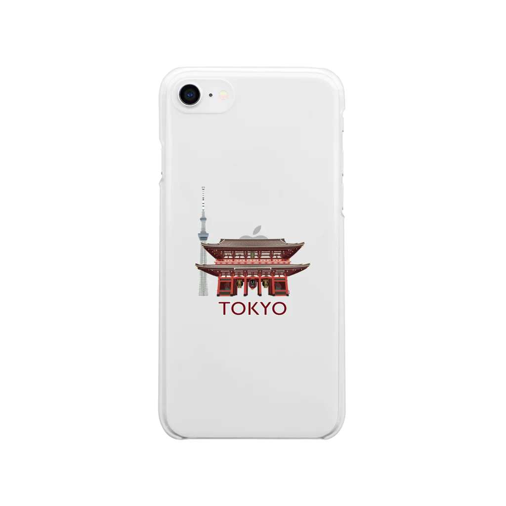 MrKShirtsの東京 浅草 Soft Clear Smartphone Case