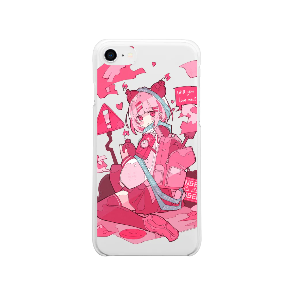 Haるの「地雷系女の子💣」 Soft Clear Smartphone Case