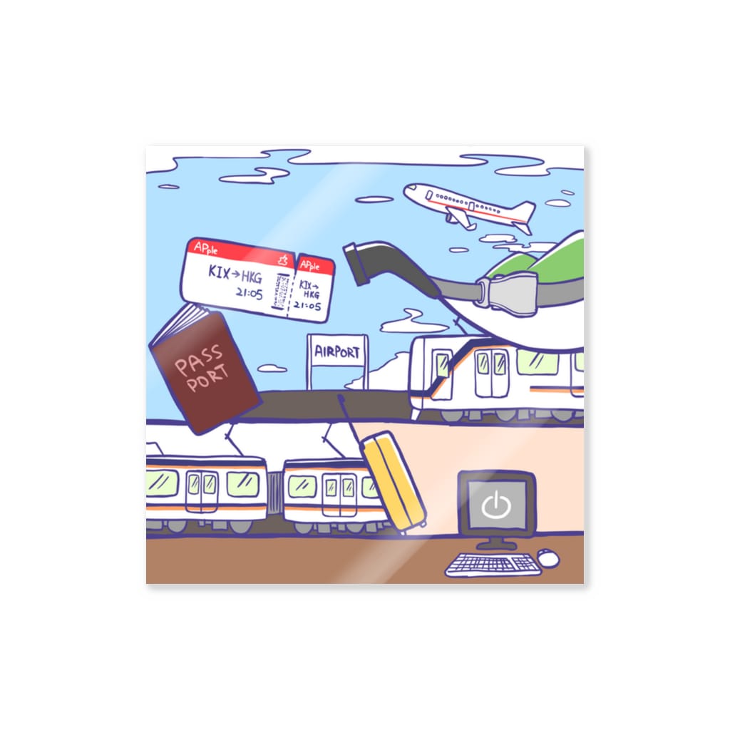 旅立ち Sticker By 絵訳ゆん イラストデザイナー Nana Cheng Yuen Suzuri