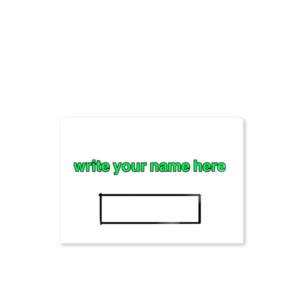 Write Your Name Here Pop 716のステッカー通販 Suzuri スズリ