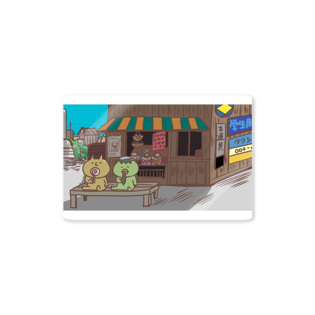 駄菓子屋ねこかっぱ ねこねこむキャラクターショップ Nekonekomu のステッカー通販 Suzuri スズリ