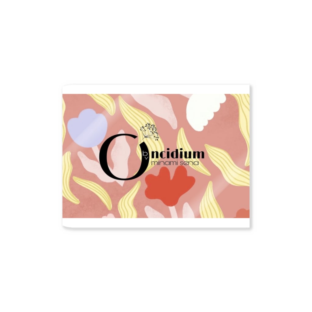 Oncidium  by minamisenaのフラワー✖️ロゴ Sticker