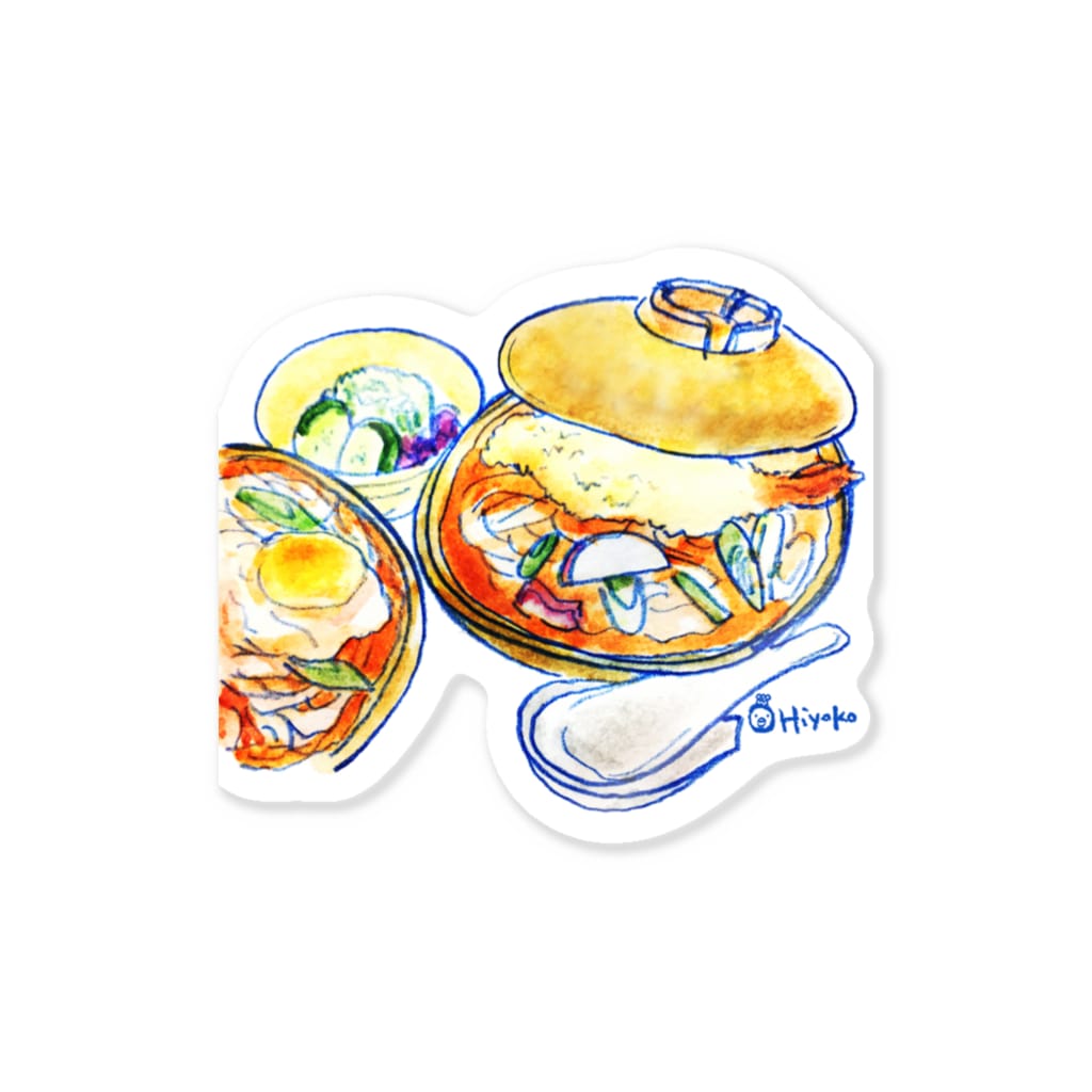 味噌煮込みうどん 陽菜ひよ子 名古屋めしイラストshop Hiyoko69 のステッカー通販 Suzuri スズリ