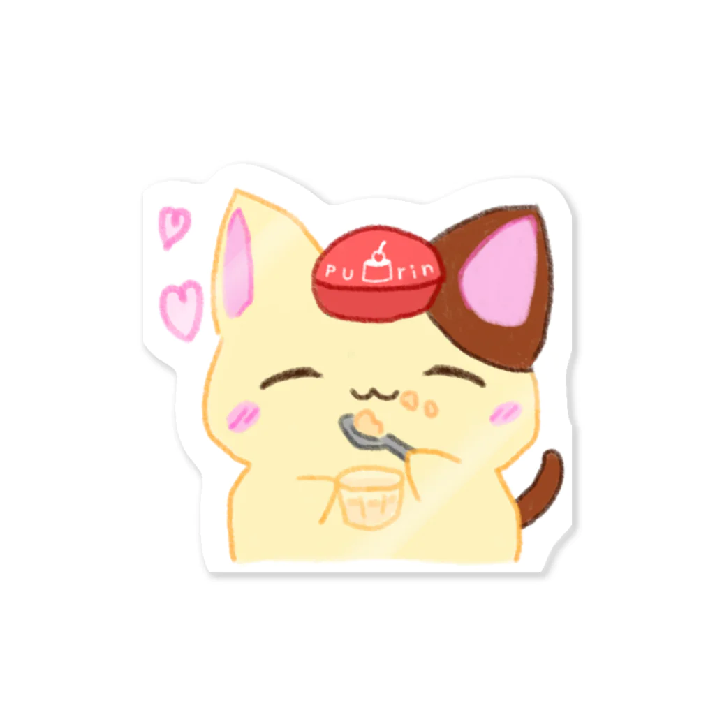 しろくまのプリンねこ Sticker