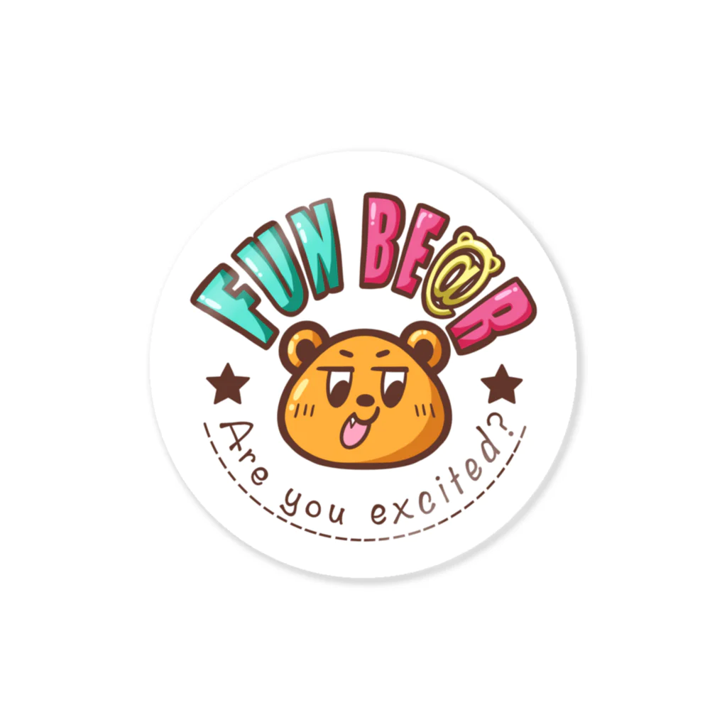 FUN BE@RのFUN BE@Rショップロゴ Sticker