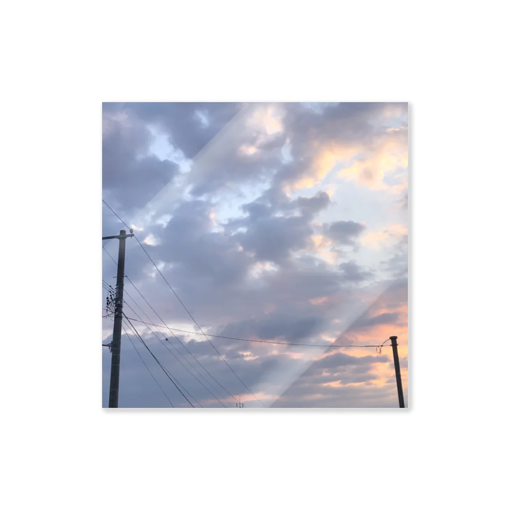 Hatumiの早朝の雲 Sticker