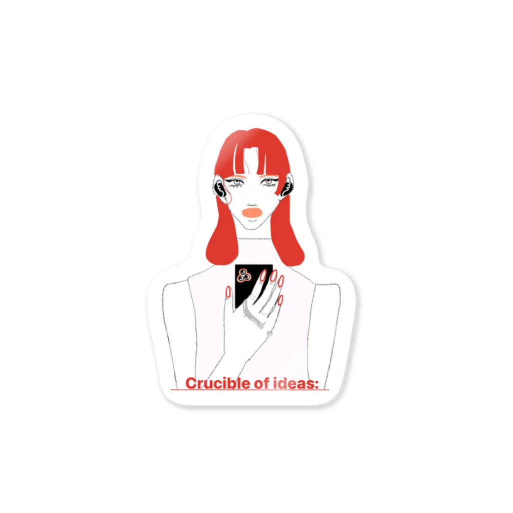 Crucible of ideas:のGirl in the city Sticker