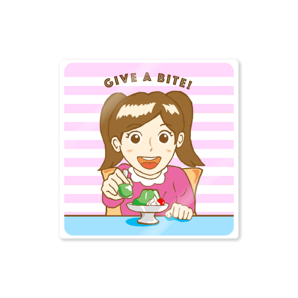 N's Creationのゼリーを食べる少女 Sticker