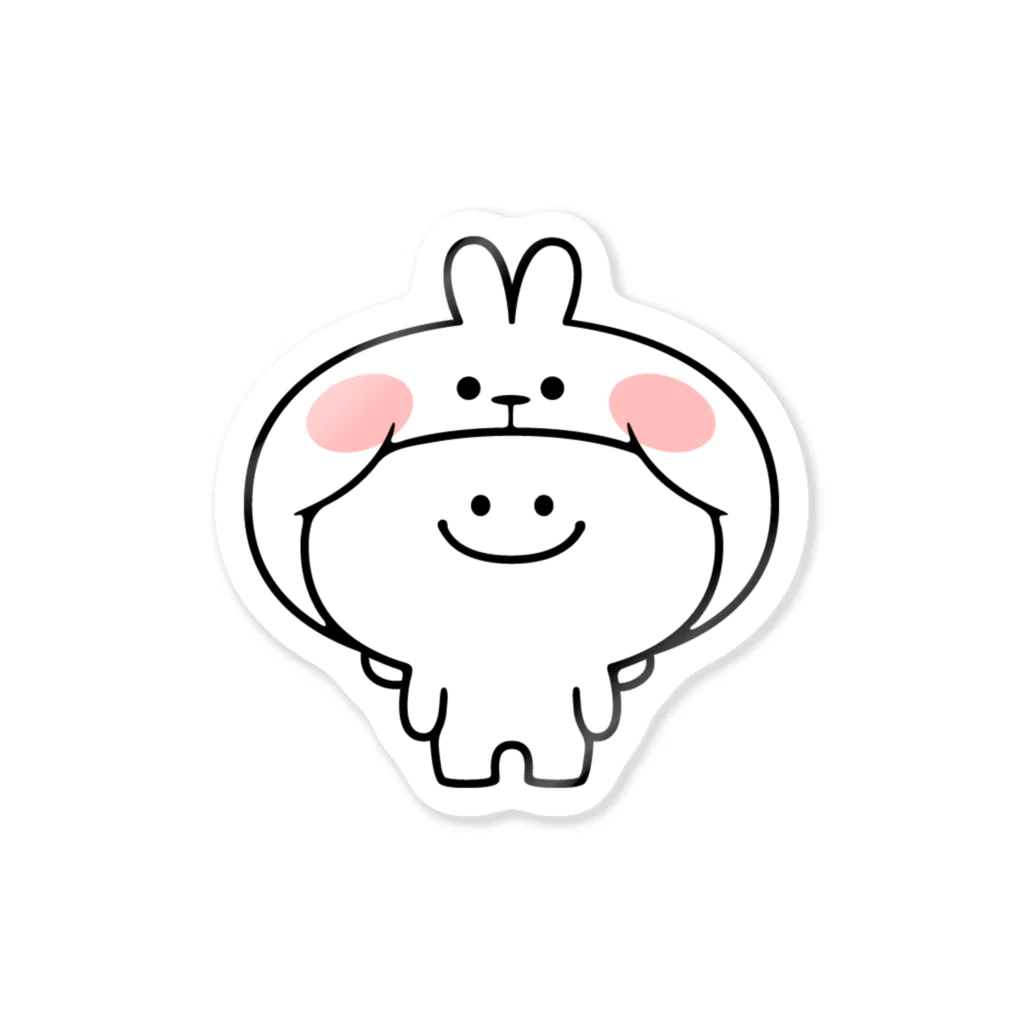 AKIRAMBOWのSpoiled Rabbit - Smile Biting / あまえんぼうさちゃん - あのひとぱくり Sticker