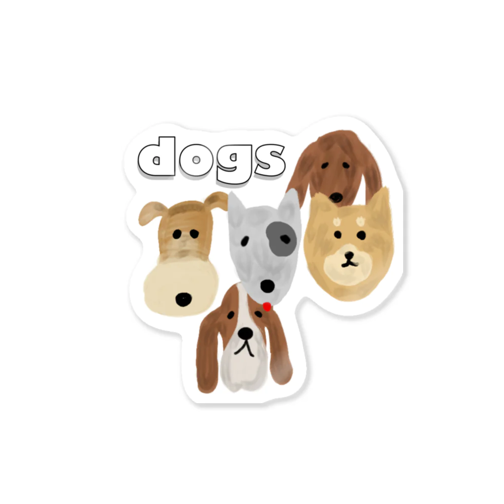 ともきち1997のdogs（ワンワン） Sticker