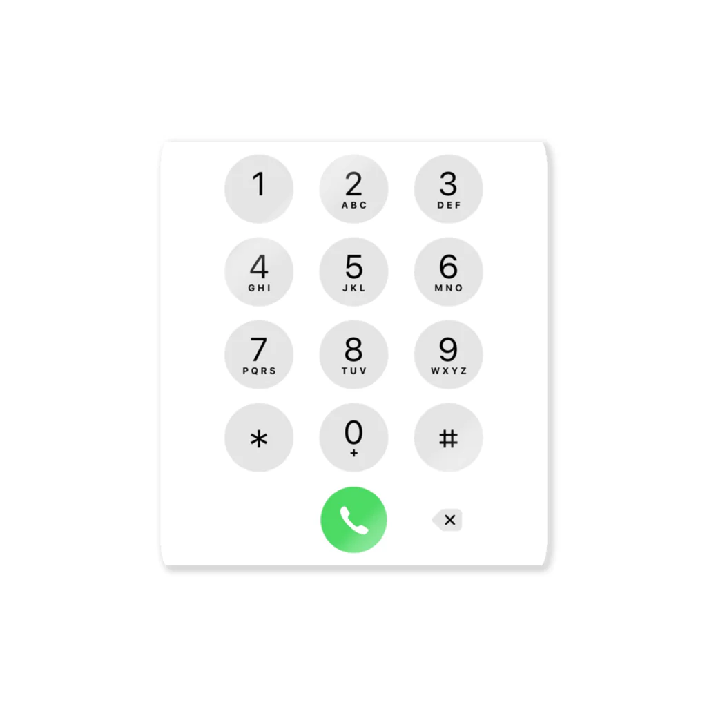 ジャパニーズドリームのiPhone電話キーパッド ステッカー