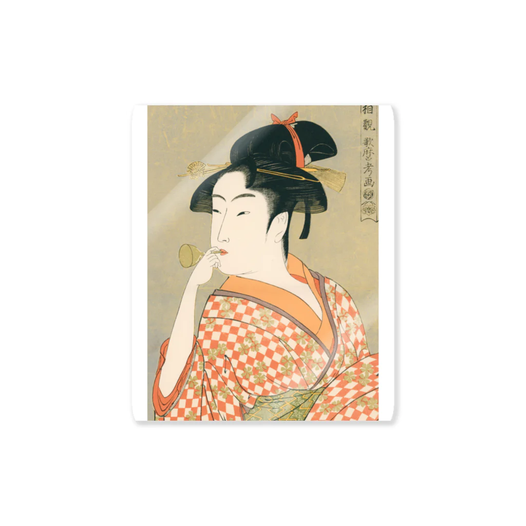 寿めでたや(ukiyoe)のUkiyoe　Utamaro ステッカー