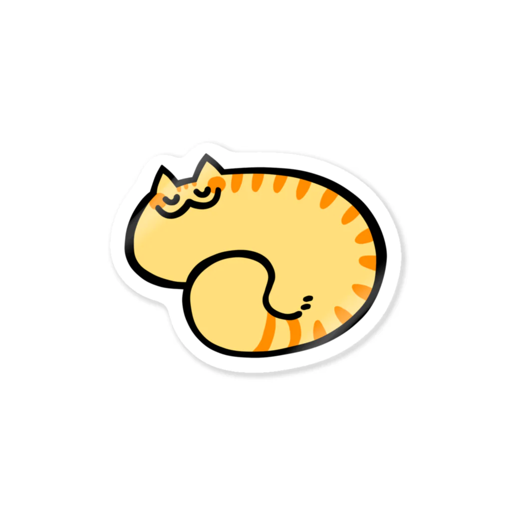 MAROJIBのまんまるトラ猫ちゃん Sticker