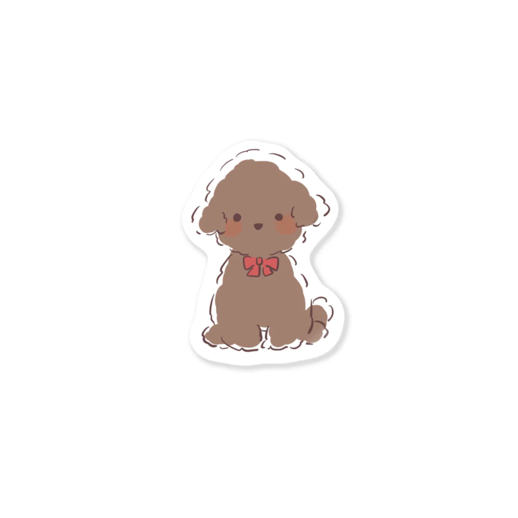 ぷーどるはうすのトイプードルレッドくん Sticker