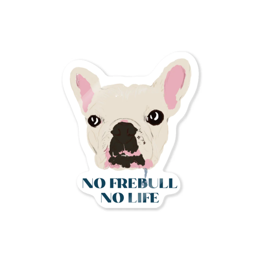 DOG FACEのフレンチブルドッグ【わんデザイン 6月】 Sticker