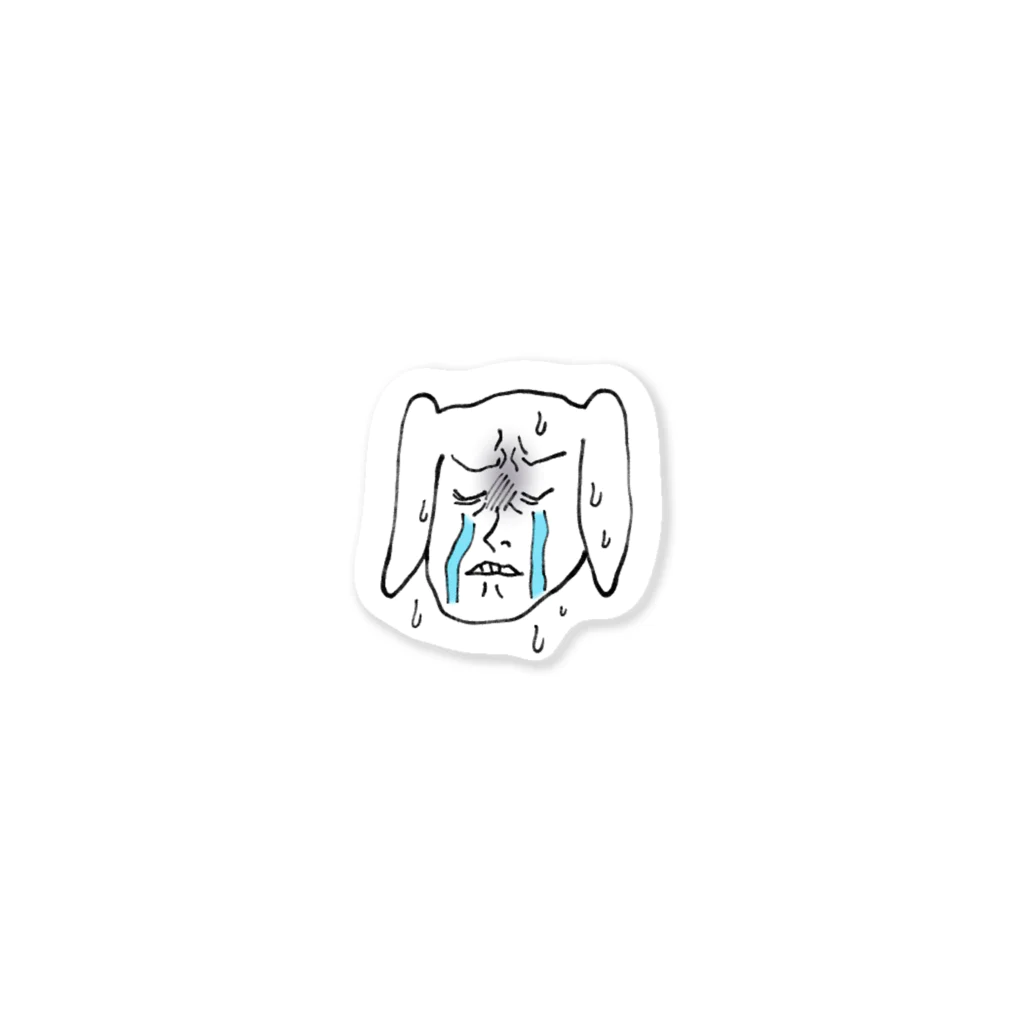 ぷっちの泣く犬 2 Sticker