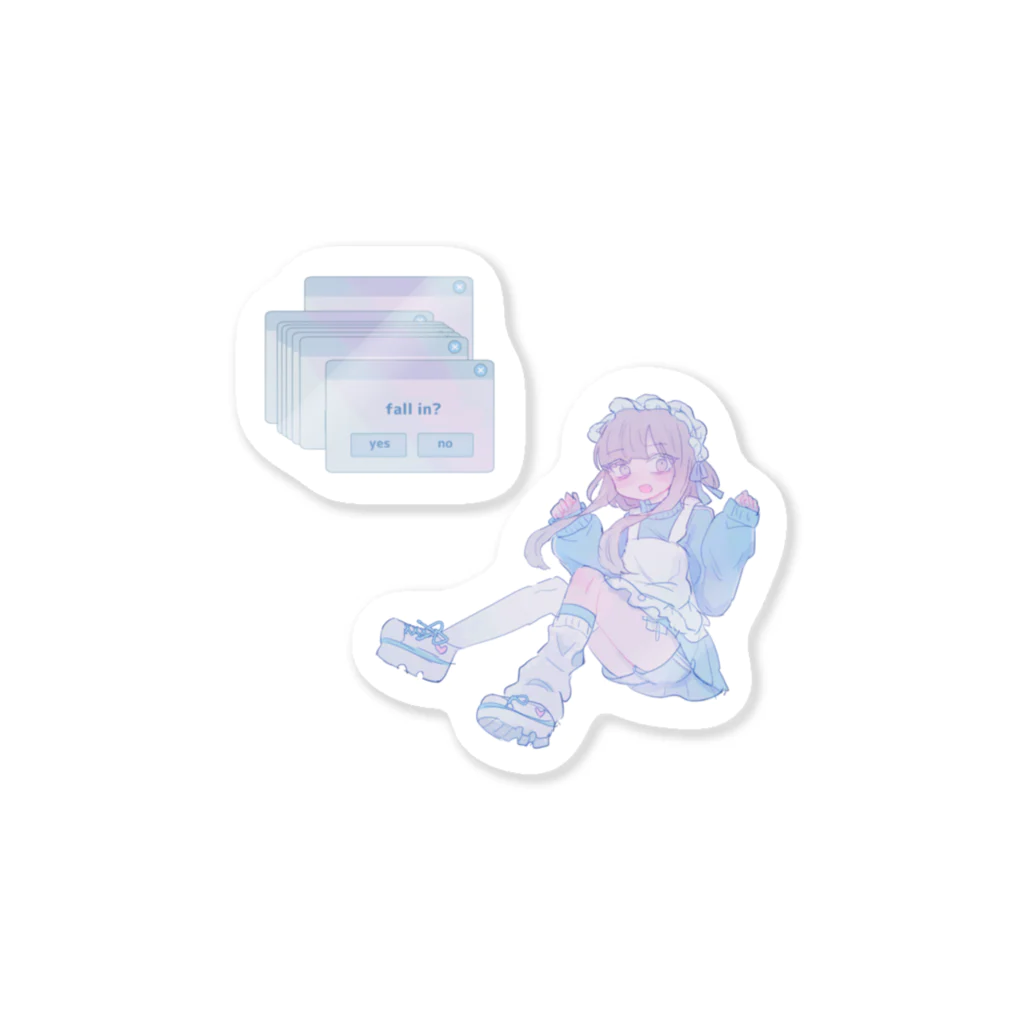 あくむ病院のfall in ステッカーセット Sticker