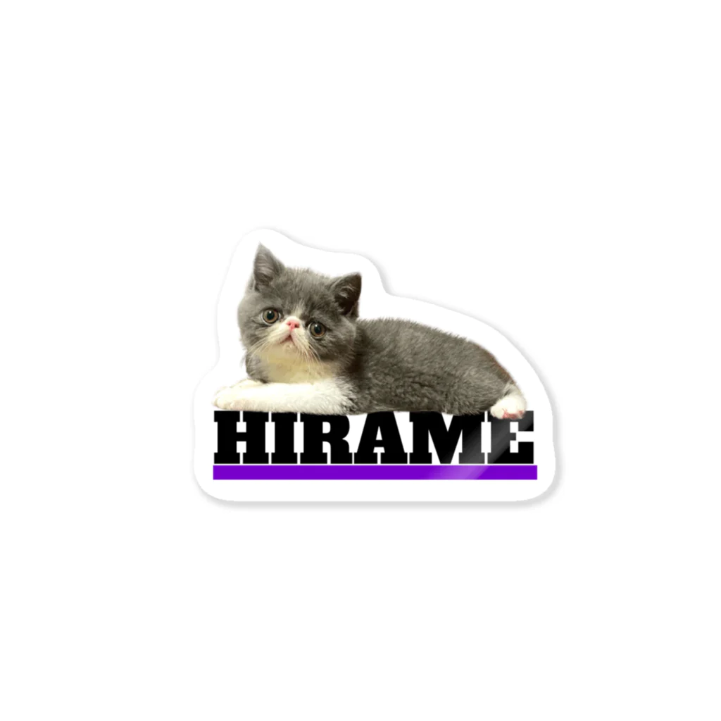 エキゾチックひらめのHIRAMEおすわり 스티커