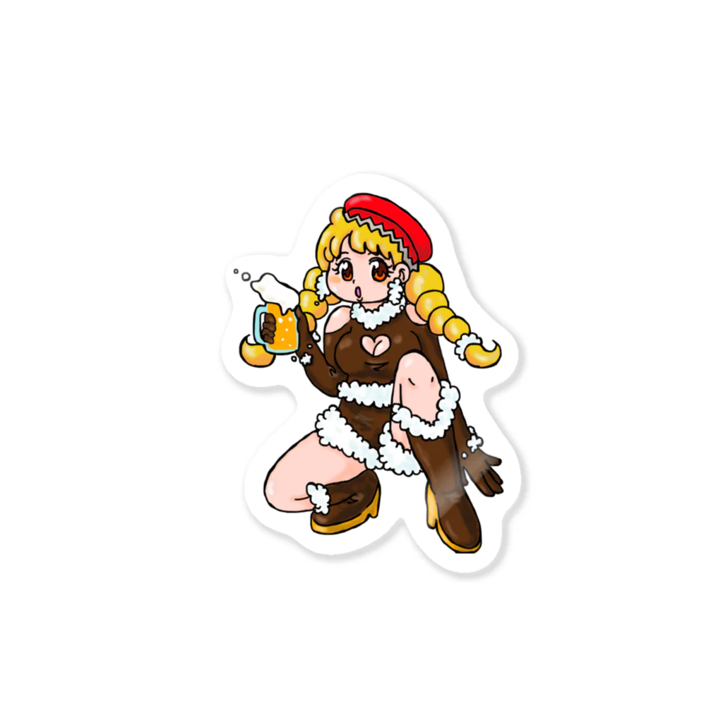 あやしいおばさん くろまめさんの○ュアアルコール（○ッピー） Sticker