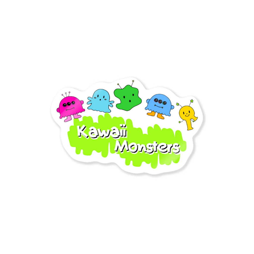 ♡Kawaii♡モンスター SHOPのKawaii Monsters | グリーンロゴ ver. Sticker