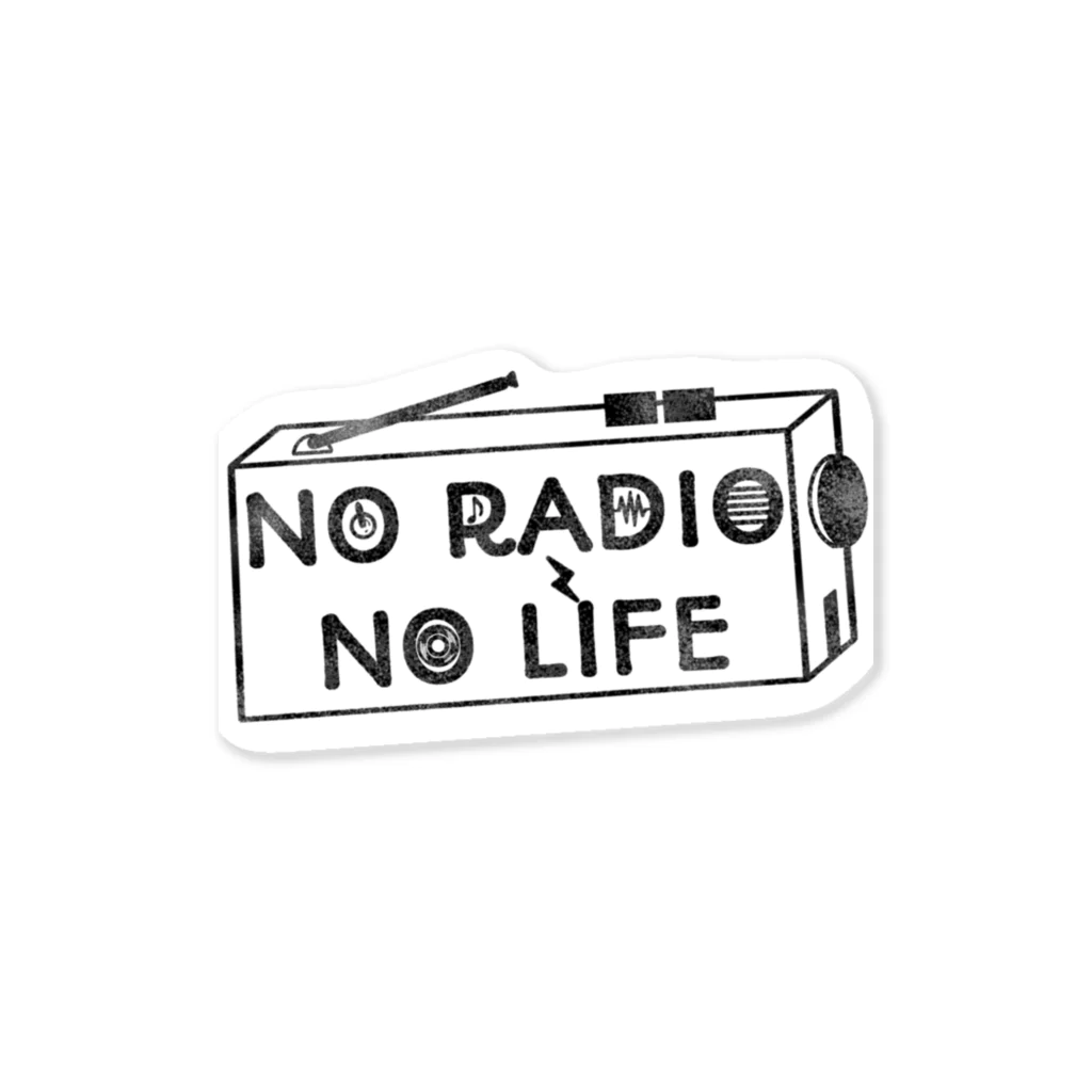 ぺんぎん24のNO RADIO NO LIFE ステッカー