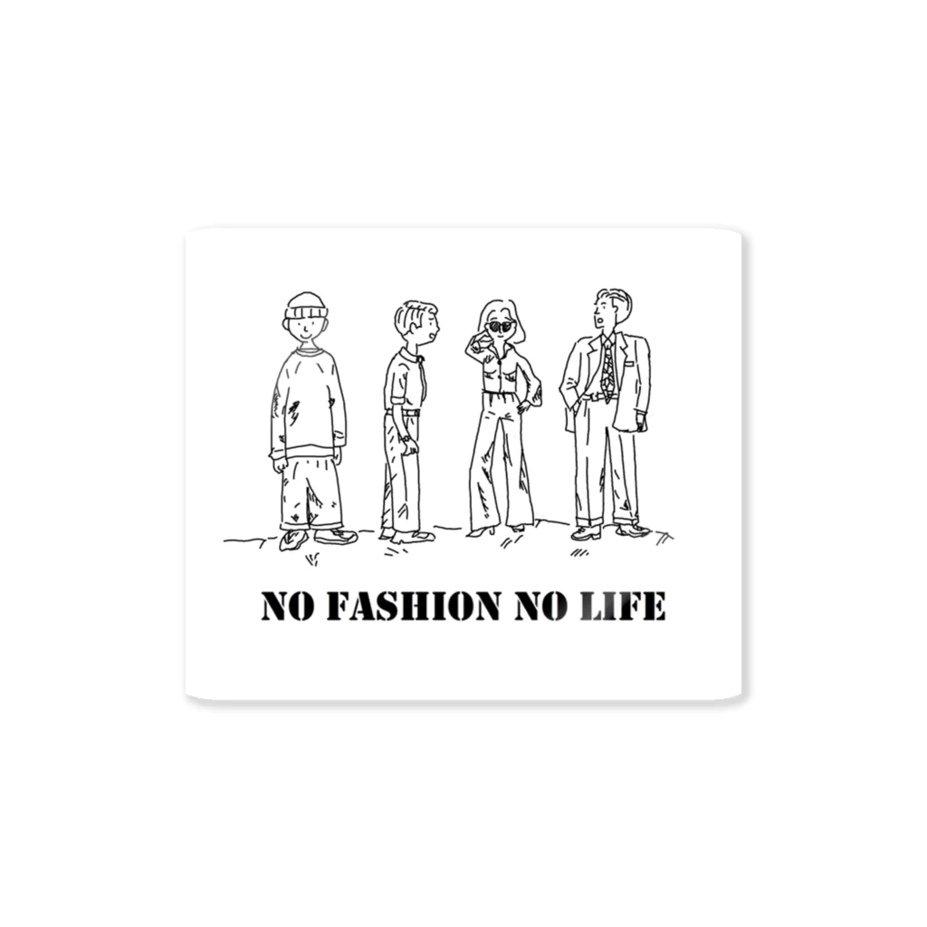 さとう産のNo Fashion No Life ステッカー